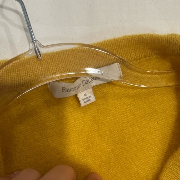 Favorite Daughter Cashmere Crewneck Yellow Sweater - Picture 8 of 8